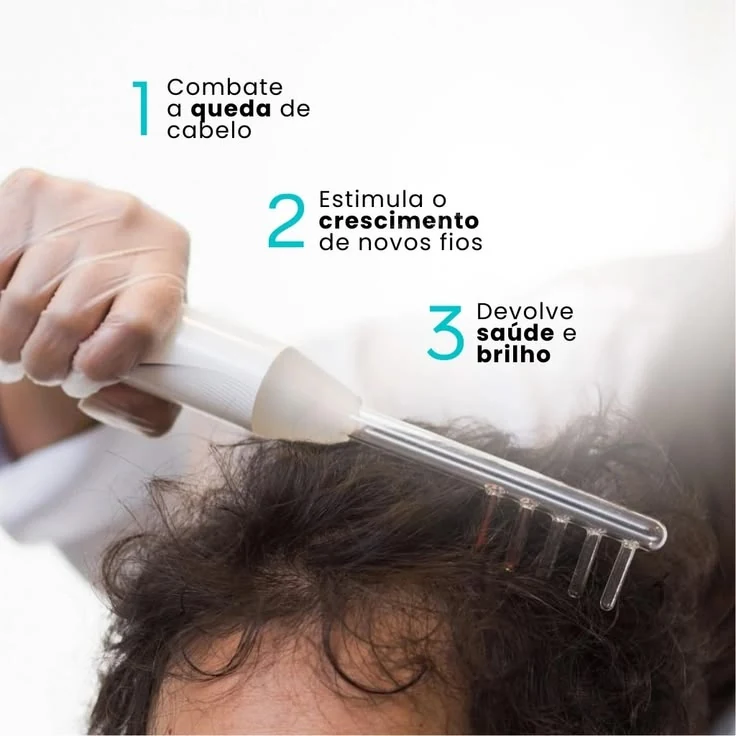 Tratamento capilar com equipamento de Alta Frequência